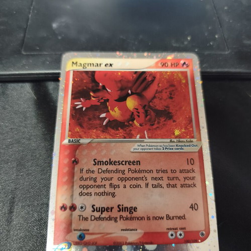 Magmar ex 100/109 Holo Pokemon card like new