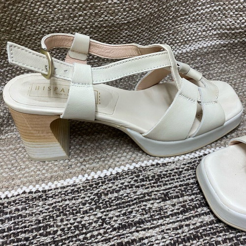 Hispanitas leather sandals like new, size 38, white