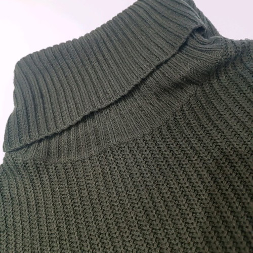 Tally Weijl knitted cropped turtleneck like new, XS, khaki