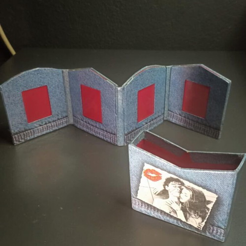 Vintage Mini Album used for 4 photos