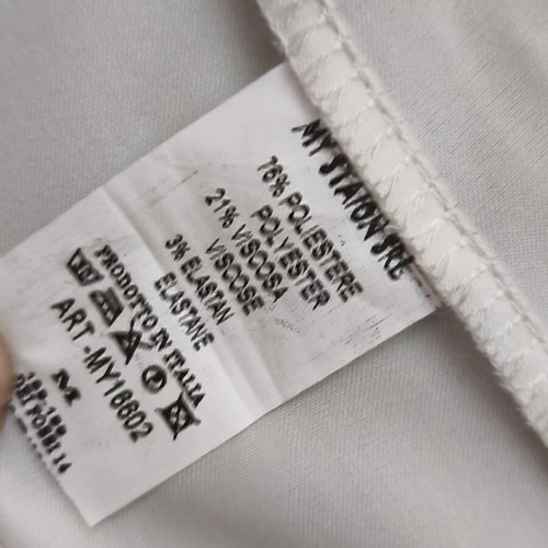 High-waist straight-leg pants vanilla color size M new