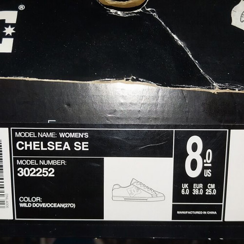 DC Chelsea SE sneakers wild dove/ocean, size 39
