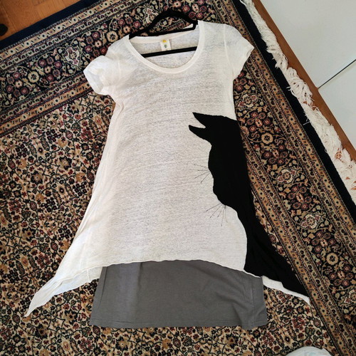 Heel Athens Lab Double Asymmetrical Dress "Cat" - 100% Linen & Organic Cotton - Size S