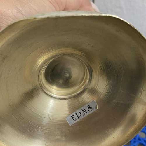Decorative bowl used silver-plated metal EPNS vintage