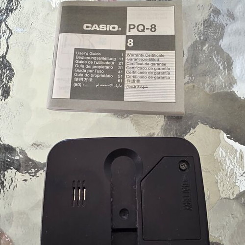 Casio Quartz PQ-8 Clock and Alarm used, missing back stand