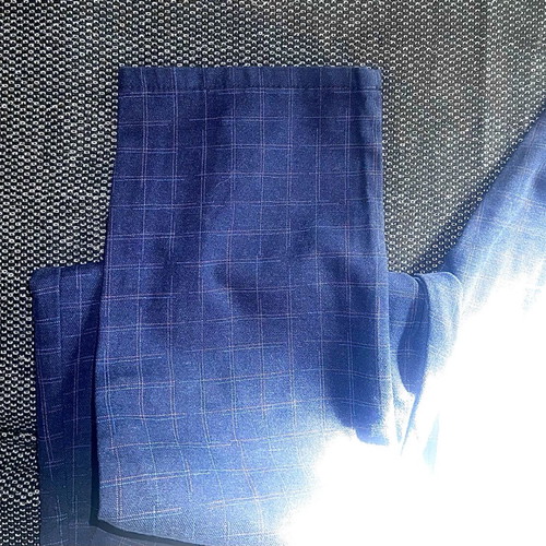 Navy Blue Pants new with subtle two-tone check pattern