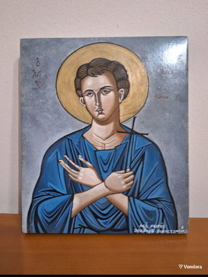 Αγιογραφία Άγιος Ιωάννης ο Ρώσσος καινούργια, παραδοσιακή σε ξύλο