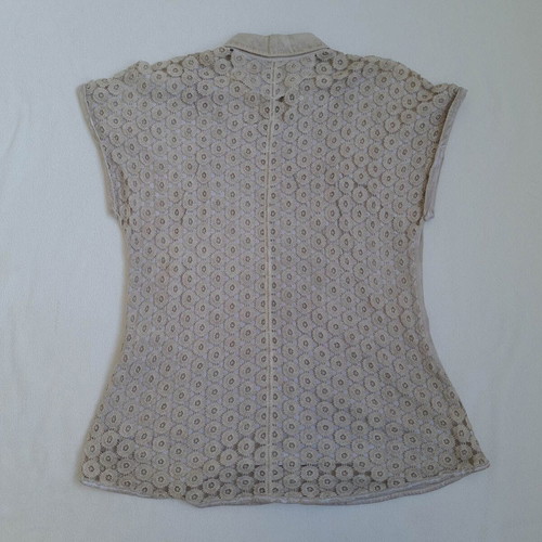 Marc Cain Sports women's shirt size L, like new, beige, lace back