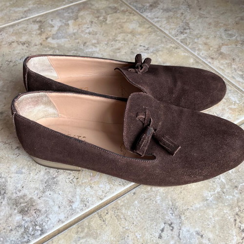 Migato leather loafers like new, beige and brown
