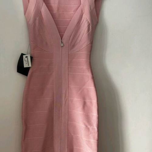 Hervé Léger pink dress XXS new