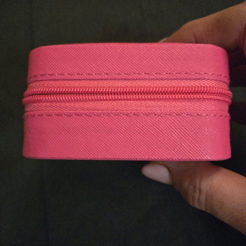 Travel jewelry box new, fuchsia color 10×10×5