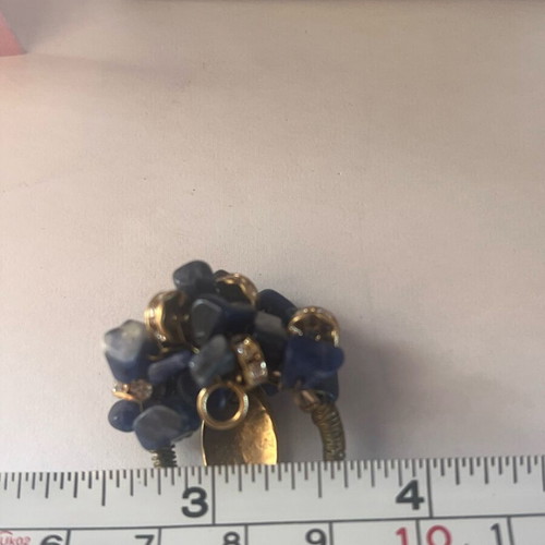 Christina Limperopoulou ring like new with blue and gold stones