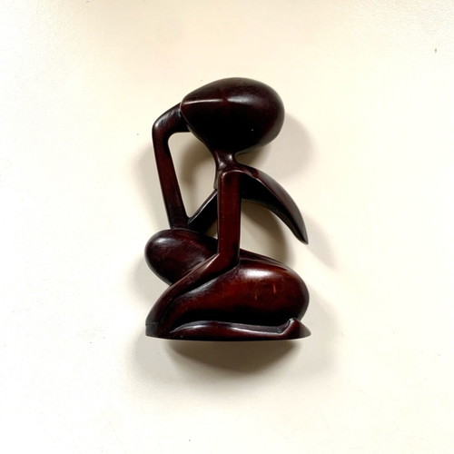 Handmade Asian Figurine Carved from Fish Bone Like New