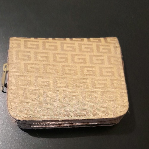 Fabric wallet unused in sand color