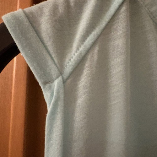 Atmosphere tunic like new, turquoise, semi-transparent with buttons