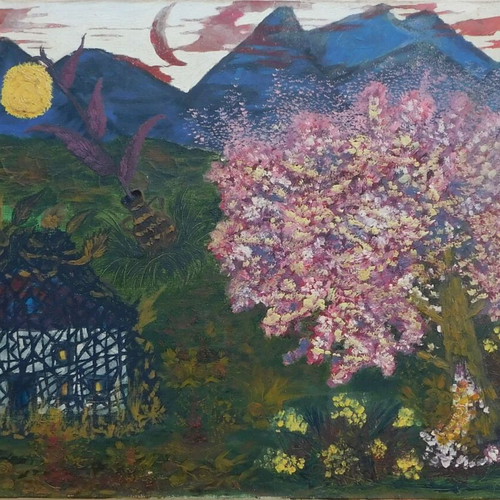 Ελαιογραφία vintage σαν καινούργια, διαστάσεις 50 x 70 cm