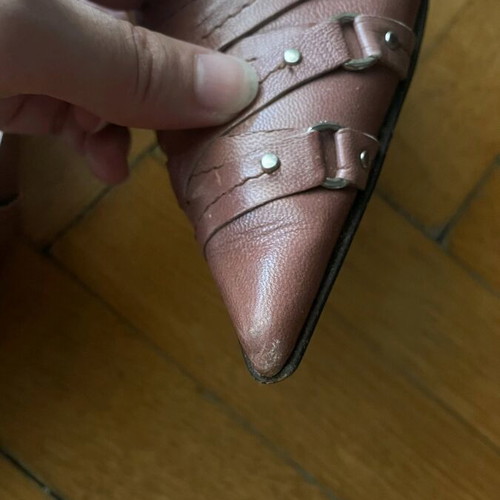 Chaniotakis ballerinas used, size 38, rotten apple color