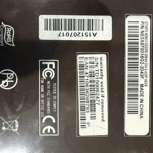 Palit GeForce GTX 970 4GB GDDR5 graphics card used