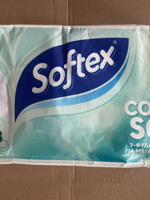 Softex Cotton Soft Toilet Paper 8 Rolls 3-Ply New