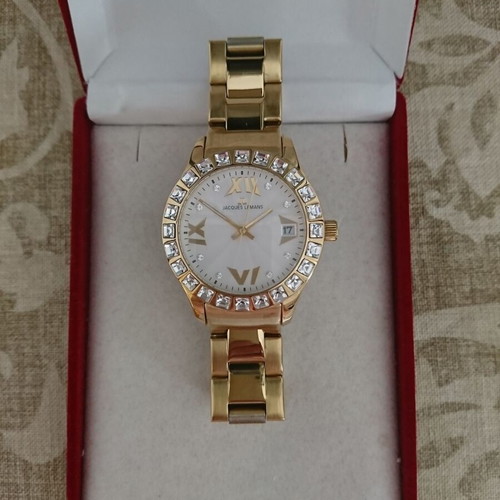 Jacques Lemans women's wristwatch Rome 1-1517ZC like new, gold color