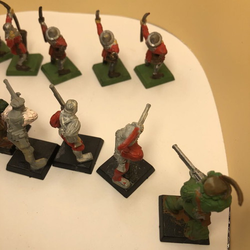 Warhammer Empire fantasy archers and riflemen set, used, 17 figures