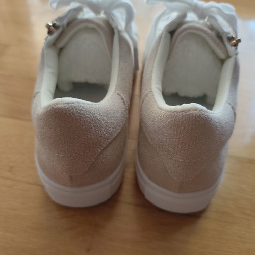 Shein beige athletic shoes new with side zipper