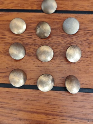 German World War II uniform buttons used, pack of 10, gold color