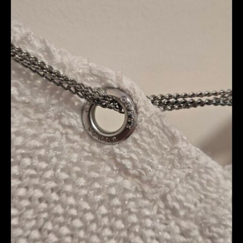 Guess Jeans vintage white knitted top with chains, size M