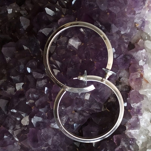 Silver Hoop Earrings 925 Like New