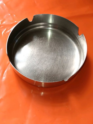 Round stainless steel ashtray like new