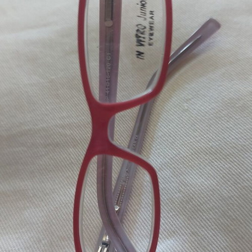 Children's eyeglasses with pink and purple plastic frame, size 41