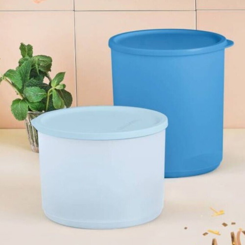 Tupperware Round Canisters in 2 Beautiful Colors New