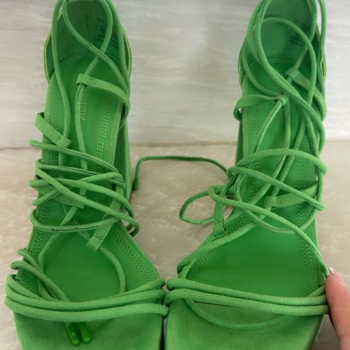 Stradivarius platform sandals new, green, size 39
