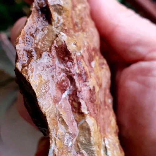Limestone new with iron and manganese oxides, colorful