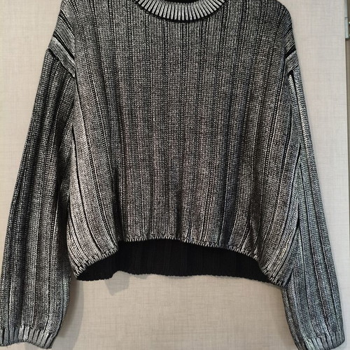 Only women's metallic sweater black and silver size S new