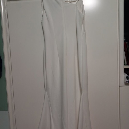 Donna Karan white cocktail dress like new with unique straps