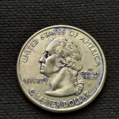 1/4 Dollar 2002 coin from USA used