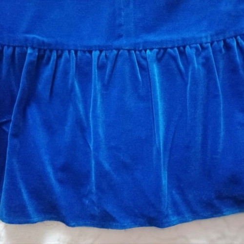 Girls' Teen Evening Set like new with white bolero and blue velvet skirt