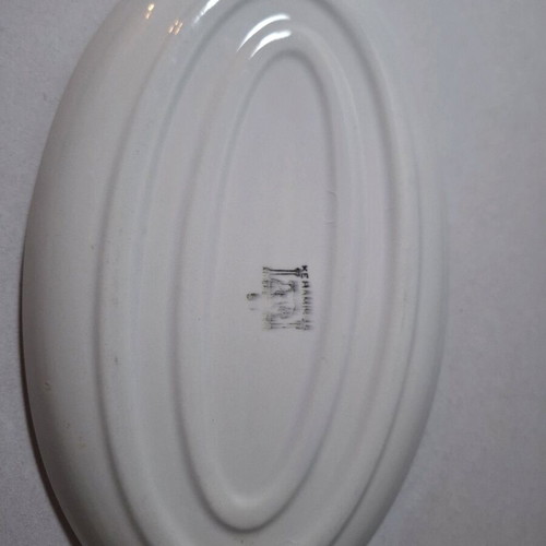 Ceramic oval platter small yellow used 23.5x14