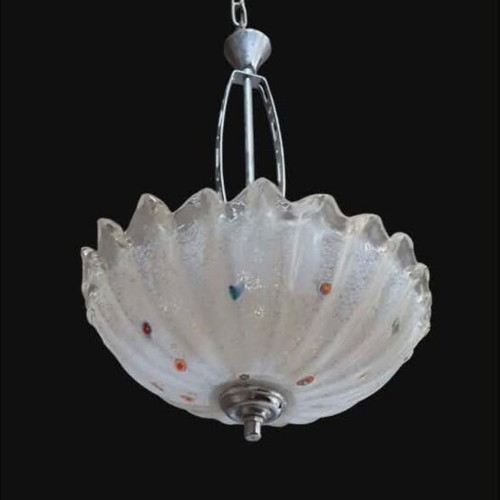 Murano vintage multicolor 3-light ceiling lamp like new