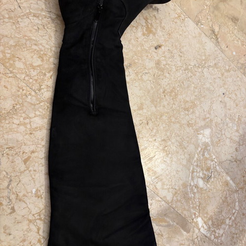Black tall boot like new, size 39 with low heel