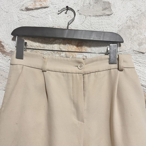 ASOS Beige High-Waisted Wide Leg Trousers Size M used