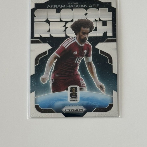 2026 Panini Prizm World Cup Akram Hassan Afif #17 Global Reach Insert new