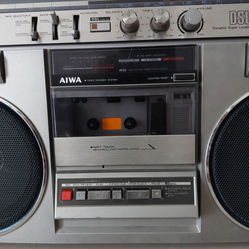 Aiwa Stereo 600 cassette player used, functional radio and recorder