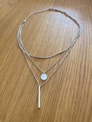 Triple silver necklace