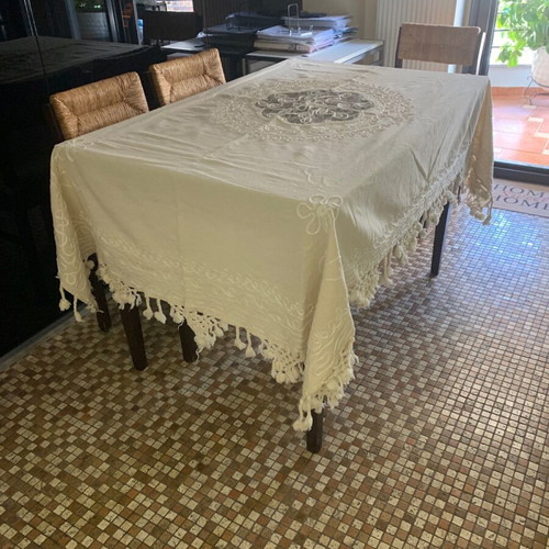 Linen tablecloth like new 135x192