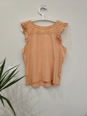 Ovs T-shirt Like New Χρώμα Βερικοκί Μέγεθος L