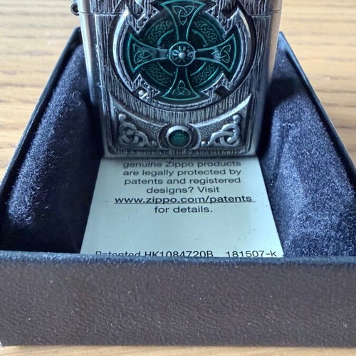 Zippo used Celtic Green Cross lighter