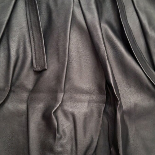 Midi leather skirt black used, size L