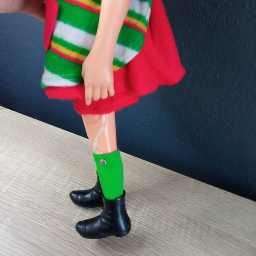 Pippi Longstocking Lyra doll used, vintage, height 45 cm